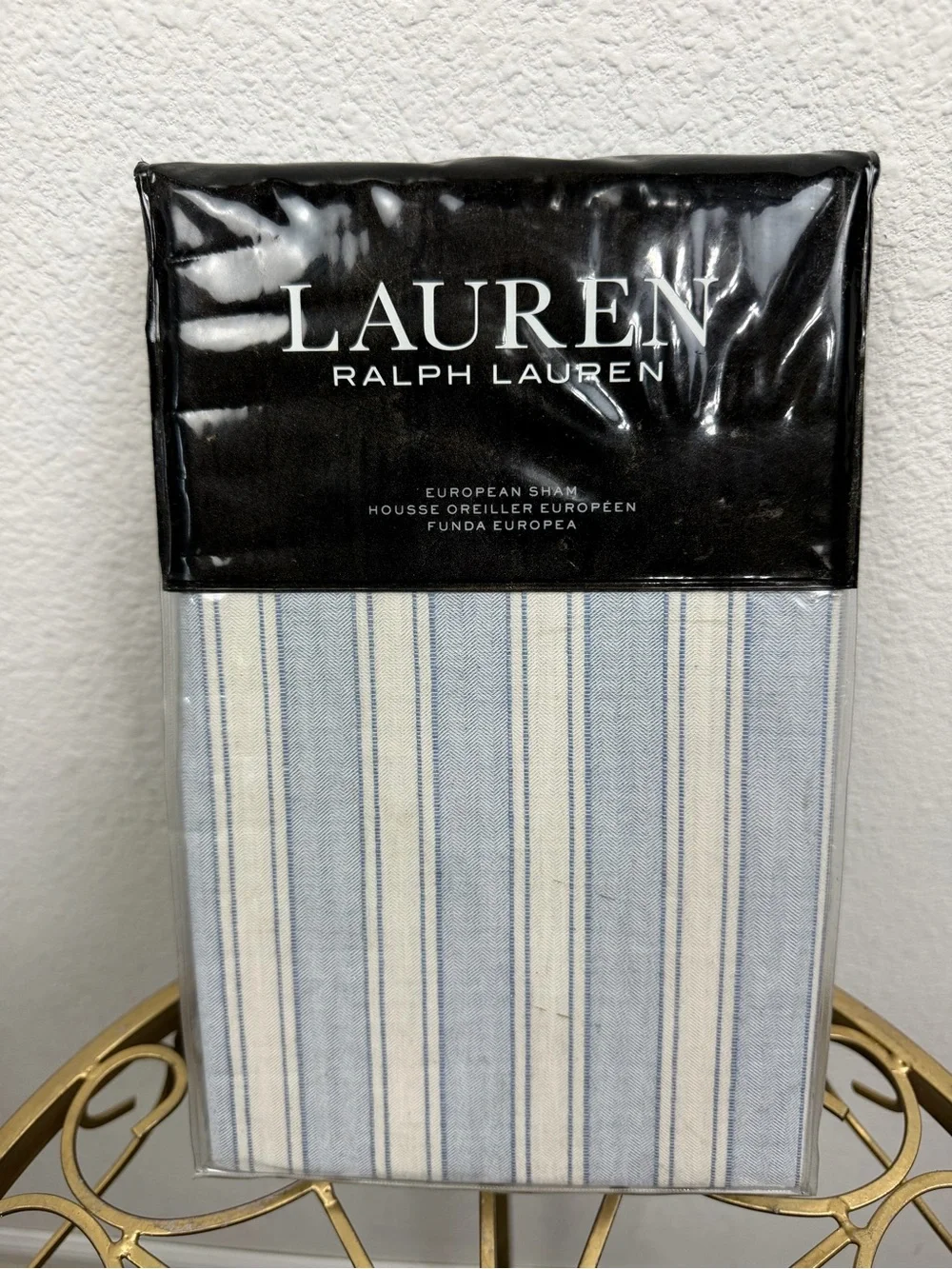 Ralph Lauren NIB Graydon Bold Stripe One European Cotton Sham 26x26in